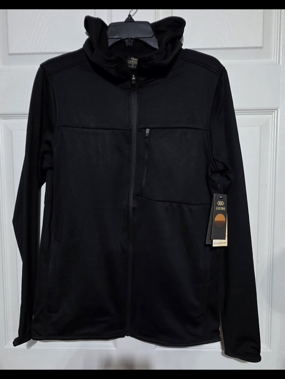 Legend Men’s Black Full-Zip Performance Jacket with Hood